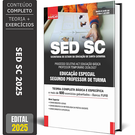 Apostila Concurso SED SC 2025 - Segundo Professor De Turma