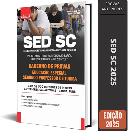 Caderno De Provas SED SC 2025 - Professor De Segunda Turma