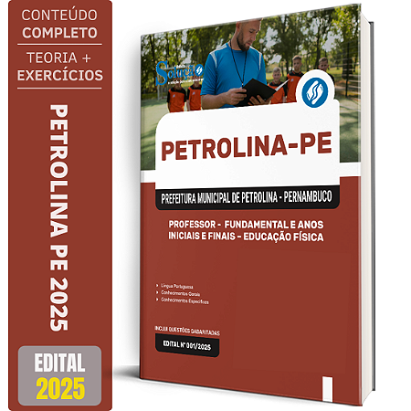 Apostila Prefeitura de Petrolina - PE 2025 - Professor do Ensino Fundamental Anos Iniciais e Finais – Educação Física
