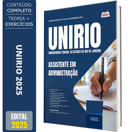 Apostila UNIRIO 2025 - Assistente em Administração