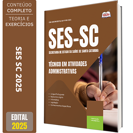 Apostila SES SC 2025 - Técnico em Atividades Administrativas
