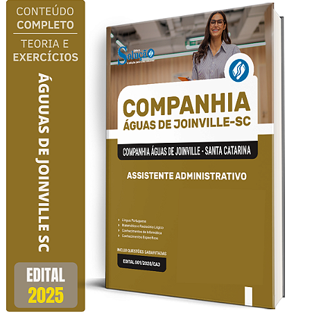 Apostila Companhia Águas de Joinville SC 2025 - Assistente Administrativo(a)