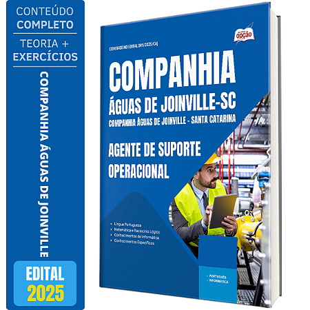 Apostila Companhia Águas de Joinville SC 2025 - Agente de Suporte Operacional