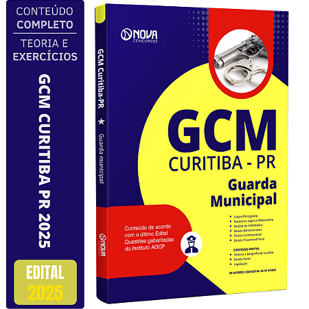 Apostila Prefeitura de Curitiba PR 2025 - Guarda Civil Municipal