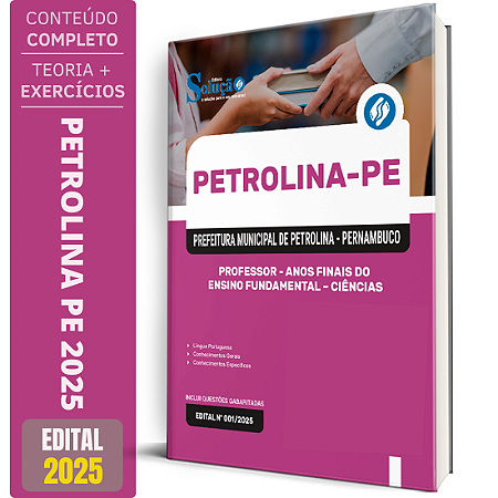 Apostila Prefeitura de Petrolina PE 2025 - Professor de Anos Finais do Ensino Fundamental – Ciências