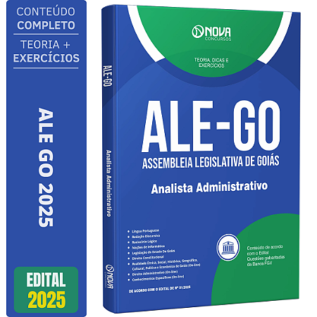 Apostila ALEGO 2025 - Analista Legislativo - Analista Administrativo