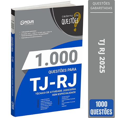 Livro 1000 Questões Gabaritadas para o TJ RJ - Técnico de Atividade Judiciária
