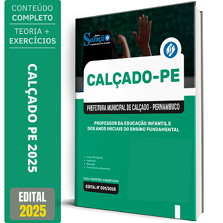 Apostila Prefeitura Calçado PE 2025 - Professor da Educação Infantil e Anos Iniciais do Ensino Fundamental