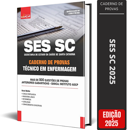 Caderno De Provas SES SC 2025 - Técnico Em Enfermagem