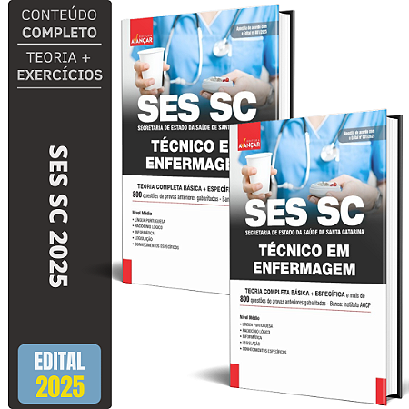 Apostila Completa SES SC 2025 - Técnico Em Enfermagem
