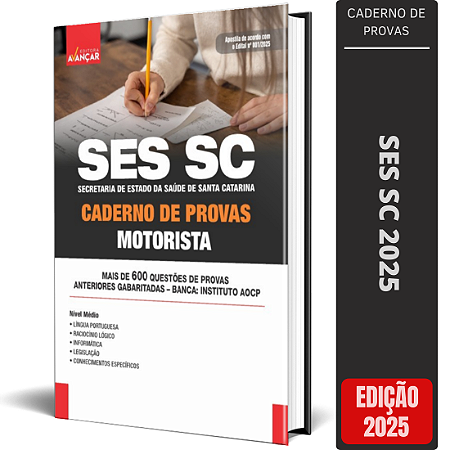 Caderno De Provas SES SC 2025 - Motorista