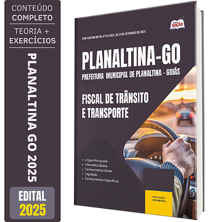 Apostila Concurso Planaltina GO 2025 - Fiscal de Trânsito e Transporte