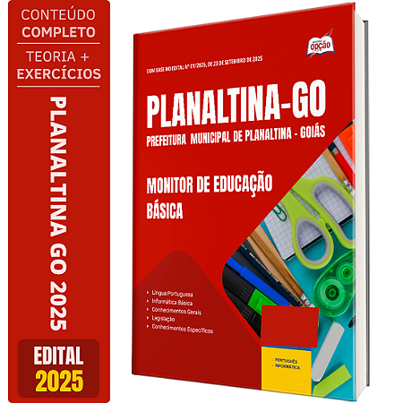 Apostila Prefeitura de Planaltina GO 2025 - Monitor de Educação Básica
