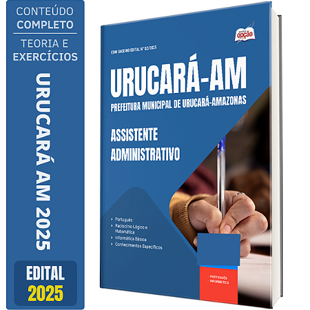 Apostila Prefeitura de Urucará AM 2025 - Assistente Administrativo