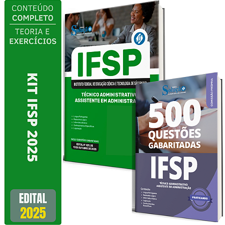 Kit Apostila IFSP 2025 - Assistente Em Administração + Questões
