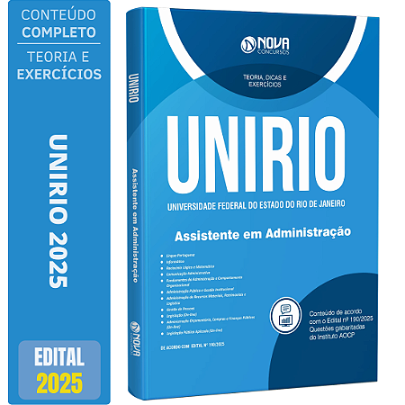 Apostila UNIRIO 2025 - Assistente em Administração