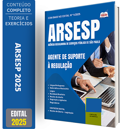 Apostila ARSESP 2025 - Agente de Suporte à Regulação