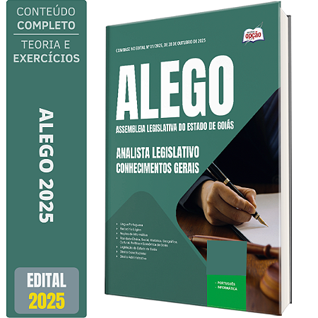 Apostila ALEGO 2025 - Assistente Legislativo - Conhecimentos Gerais