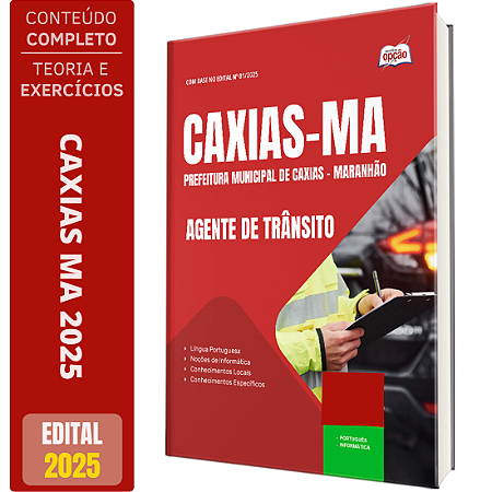 Apostila Prefeitura de Caxias MA 2025 - Agente de Trânsito