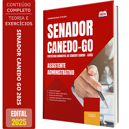 Apostila Prefeitura de Senador Canedo GO 2025 - Assistente Administrativo