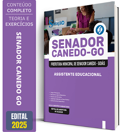 Apostila Prefeitura de Senador Canedo GO 2025 - Assistente Educacional
