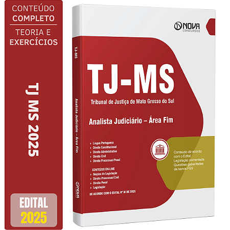 Apostila TJ MS 2025 - Analista Judiciário - Área fim