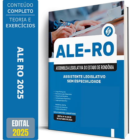 Apostila ALE RO 2025 - Assistente Legislativo - Sem especialidade