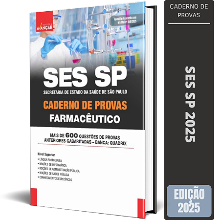 Caderno De Provas Concurso SES SP 2025 - Farmacêutico