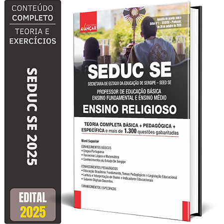 Apostila SEDUC SE 2025 - Professor Ensino Religioso Seed Se