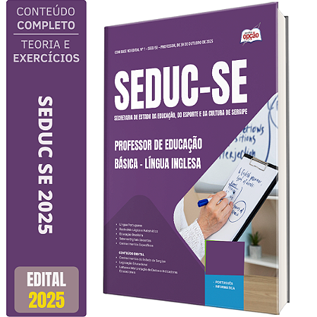 Apostila SEDUC SE 2025 - Professor de Educação Básica – Língua Inglesa