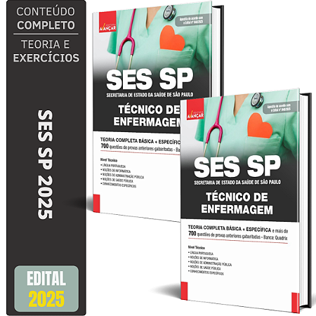 Apostila Concurso SES SP 2025 - Técnico De Enfermagem