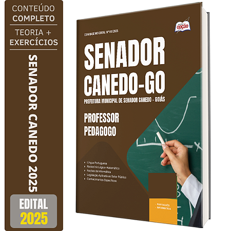 Apostila Concurso Senador Canedo GO 2025 - Professor – Pedagogo