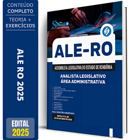 Apostila ALE RO 2025 - Analista Legislativo - Área Administrativa