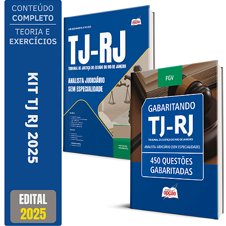 Kit Apostila TJ RJ 2025 - Analista Judiciário Sem Especialidade + Testes