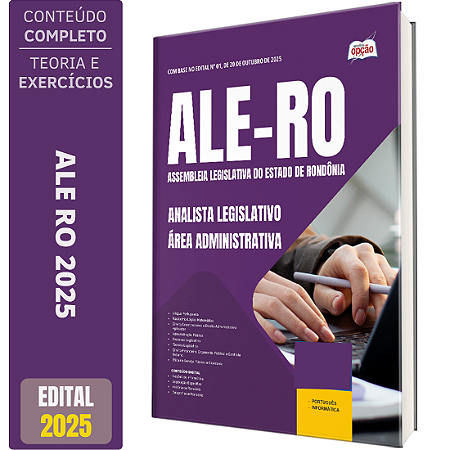 Apostila ALE RO 2025 - Analista Legislativo - Área Administrativa