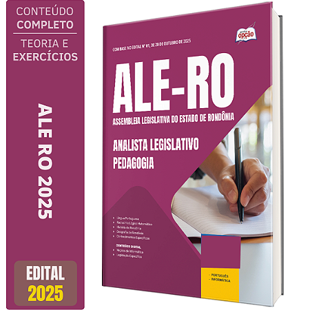 Apostila ALE RO 2025 - Analista Legislativo - Pedagogia
