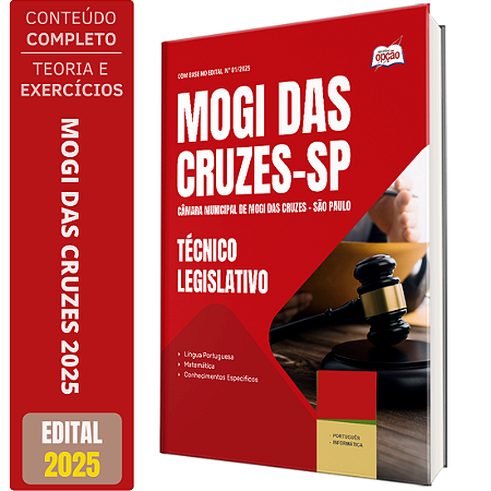 Apostila Câmara de Mogi das Cruzes SP 2025 - Técnico Legislativo