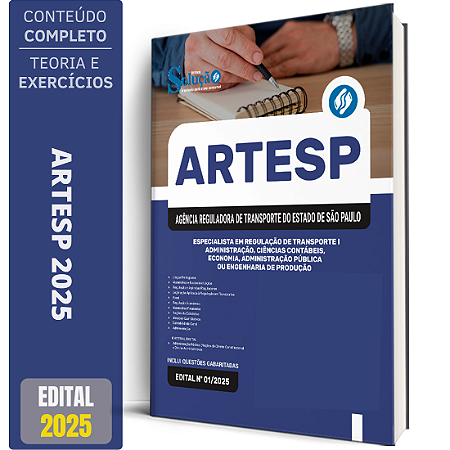 Apostila ARTESP 2025 - Especialista em Regulação de Transporte I - Administração, Ciências Contábeis, Economia
