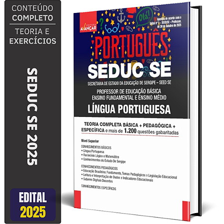 Apostila SEDUC SE 2025 - Professor Língua Portuguesa