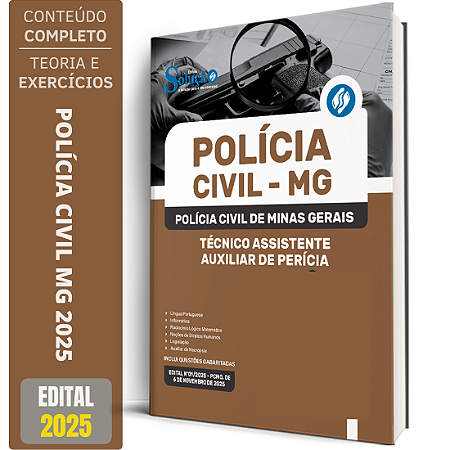 Apostila Concurso PC MG 2025 - Técnico Assistente - Auxiliar de Perícia