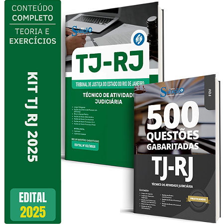 Kit Apostila + Questões Tj Rj 2025 - Técnico Atividade Judiciária