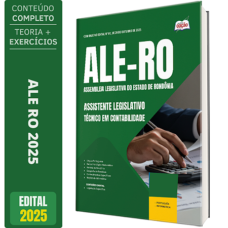 Apostila ALE RO 2025 - Assistente Legislativo - Técnico em Contabilidade