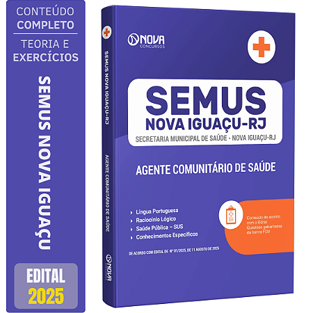 Apostila SEMUS Nova Iguaçu RJ 2025 - Agente Comunitário de Saúde