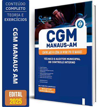 Apostila CGM Manaus AM 2025 - Técnico Municipal de Controle Interno