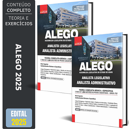 Apostila Concurso ALEGO 2025 - Analista Administrativo