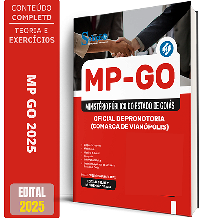 Apostila Concurso MP GO 2025 - Oficial de Promotoria