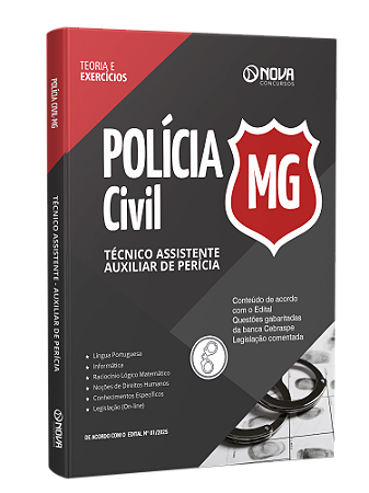 Apostila Concurso PC MG 2025 - Técnico Assistente - Auxiliar de Perícia