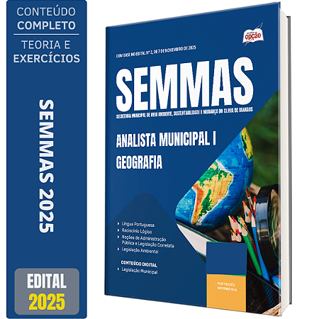 Apostila SEMMAS 2025 - Analista Municipal I (Geografia)