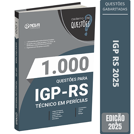 Livro de Questões Gabaritadas para o IGP RS 2025 - Técnico em Perícias