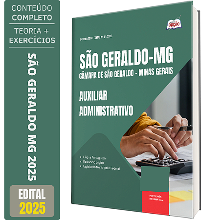 Apostila Câmara de São Geraldo MG 2025 - Auxiliar Administrativo